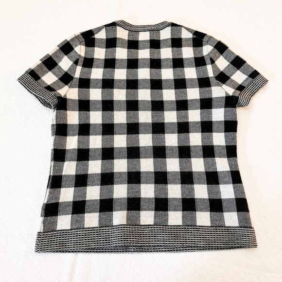 Brooks Brother Red Fleece Merino Wool Plaid Checkered Top SZ S - Picture 2 of 4